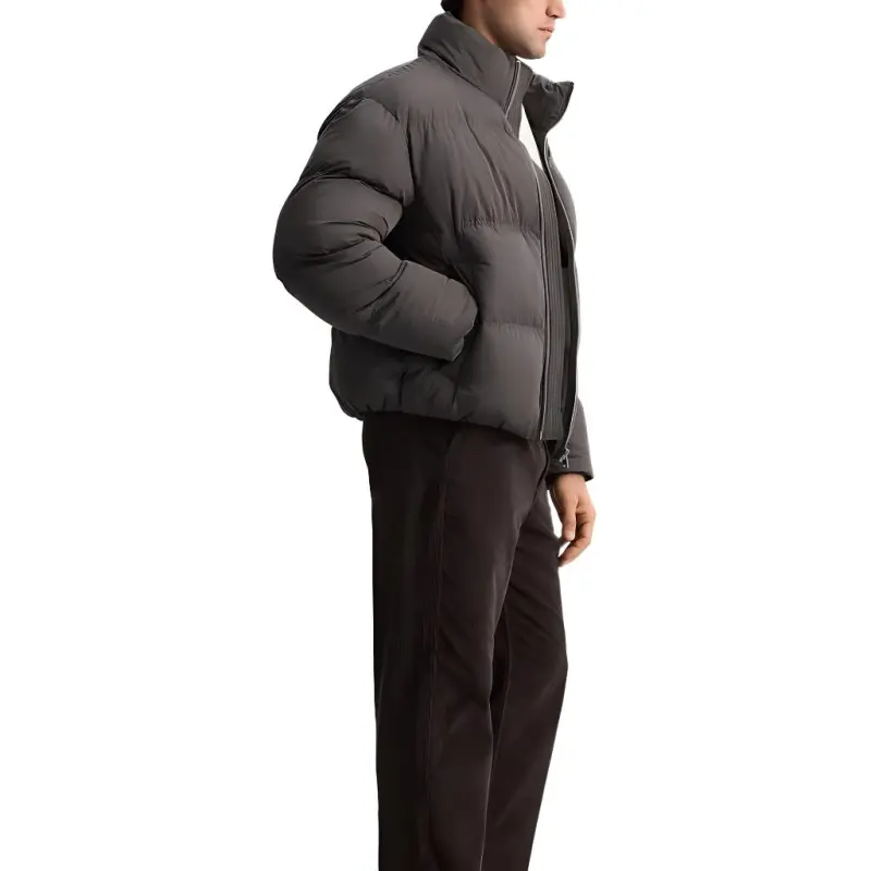ZARA Puffer Jackets Men Brown-1