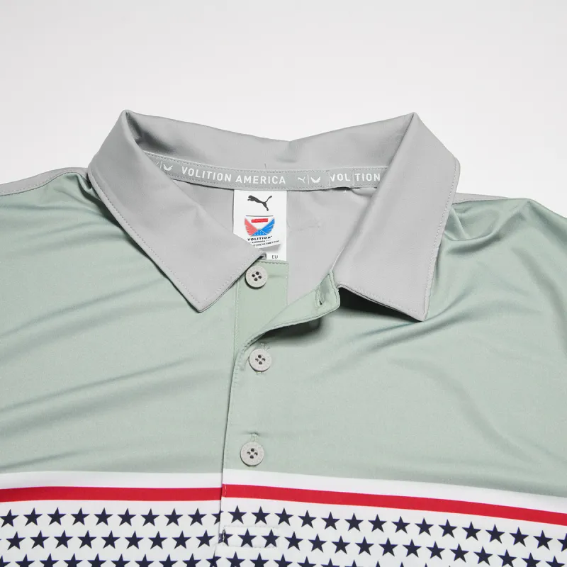 PUMA Volition Patriot Polo Shirt Men's Concrete Gray-2