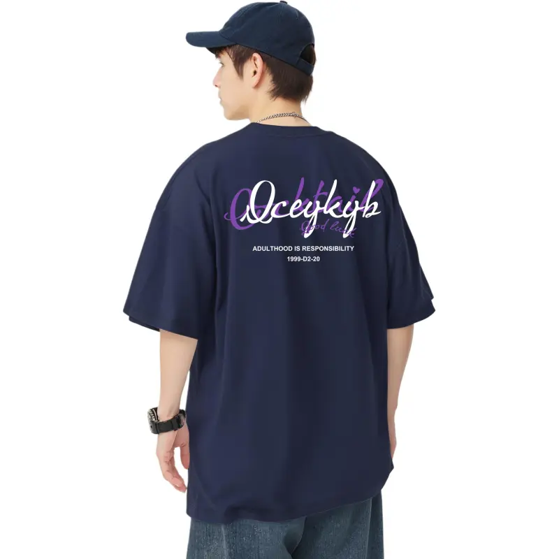 YK&YB T Shirts Unisex Dark Blue-4