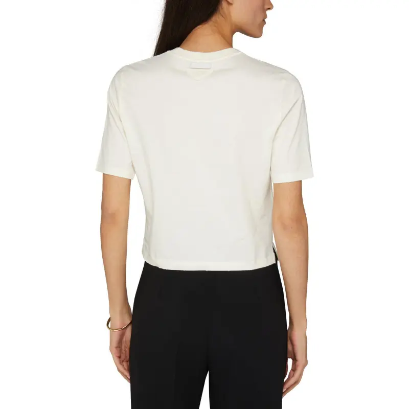 PRADA Logo Printed Crewneck T Shirt-3