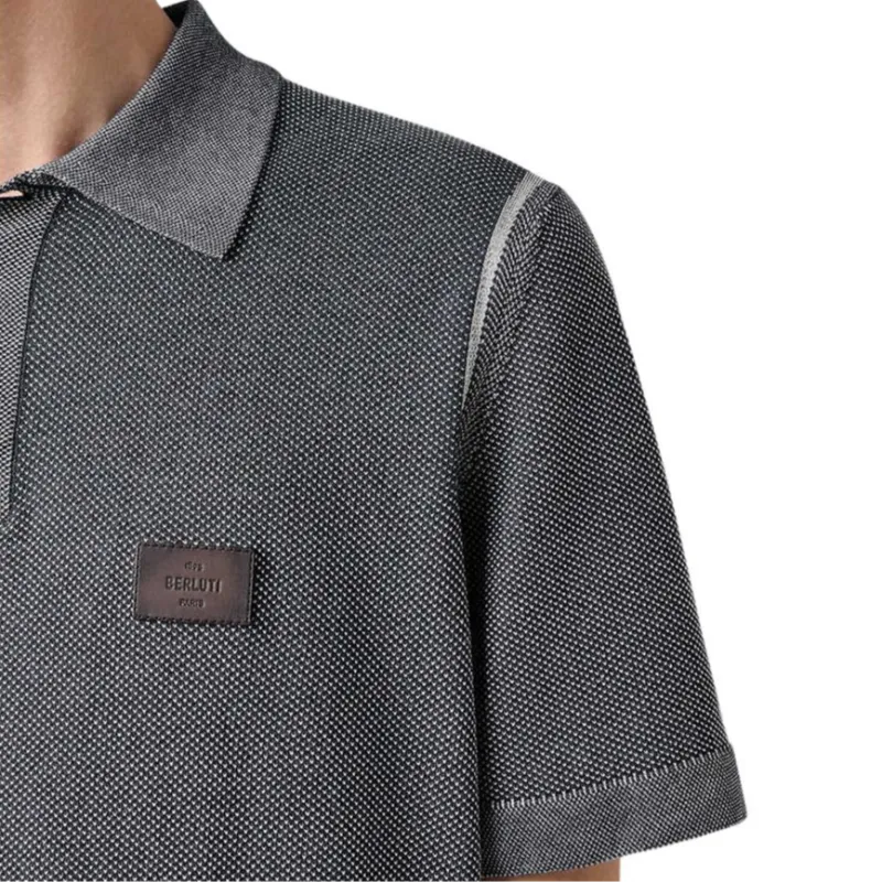 BERLUTI SS25 Polo Shirt Men's Light Dust Blue-4