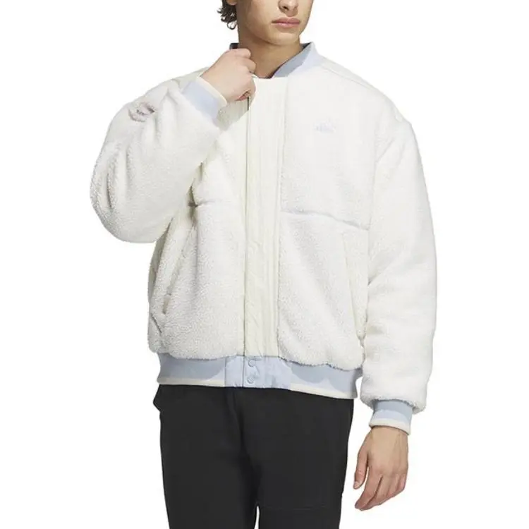 Adidas Velvet Jackets Men Pink White-1
