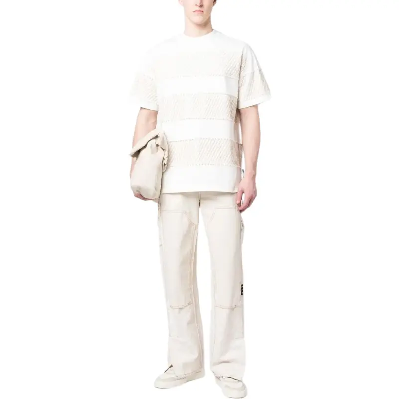 MSGM Panelled Crewneck T Shirt-4