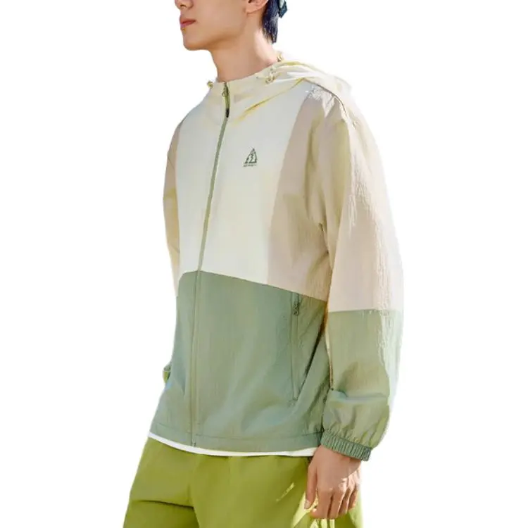 361° Chasing Light Sun Protection Clothing Men Dragon Well Green/Sand Brown White-3