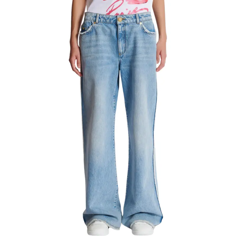 BALMAIN Frayed trim Straight leg Jeans-2