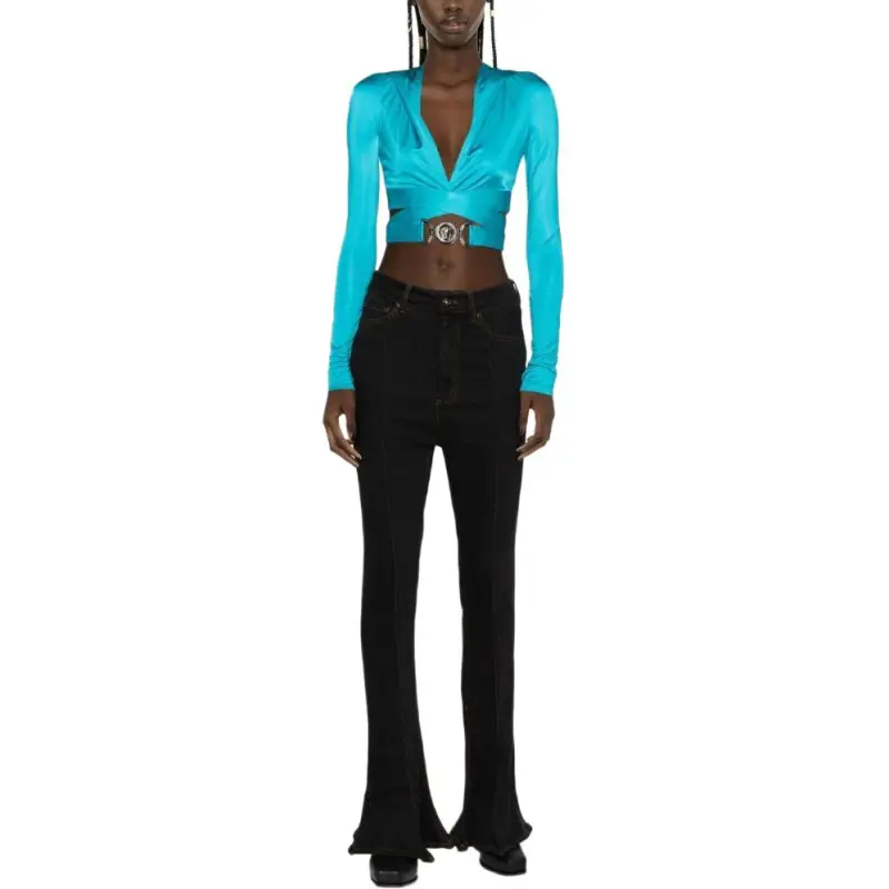 VERSACE Medusa Biggie Cut Out Cropped Top-1
