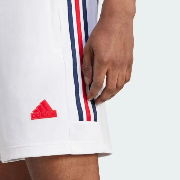 Adidas Casual Shorts Men's White/Team Marine Blue 2/Better Scarlet-3