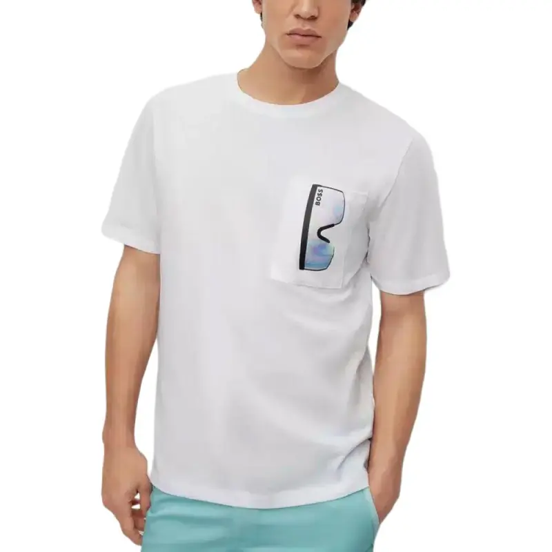 HUGO BOSS Short Sleeved T Shirts Men's White-2