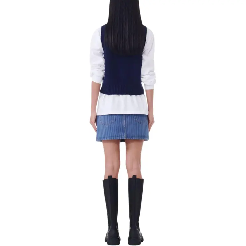 GANNI Heart Intarsia Knitted Vest-4
