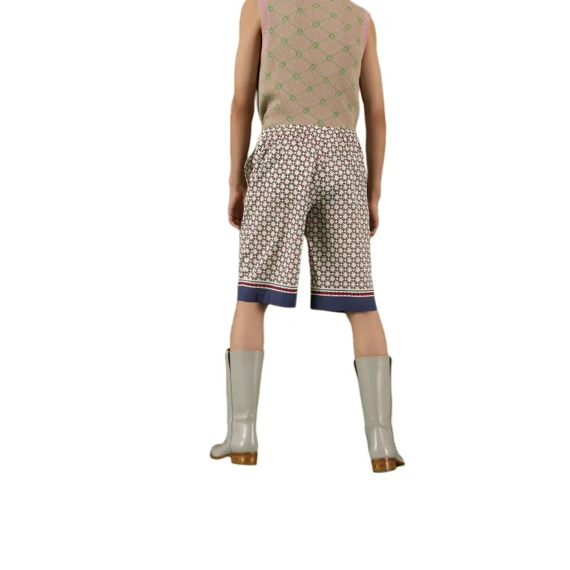 GUCCI Geometric G Print Muslin Shorts-2