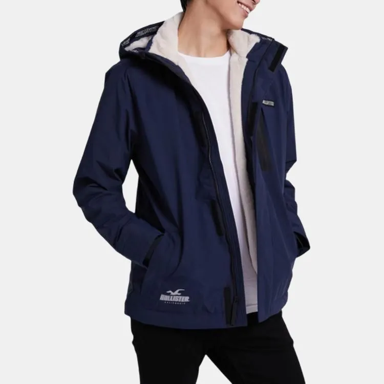 Hollister Jackets Coats Men's Marine Blue-1