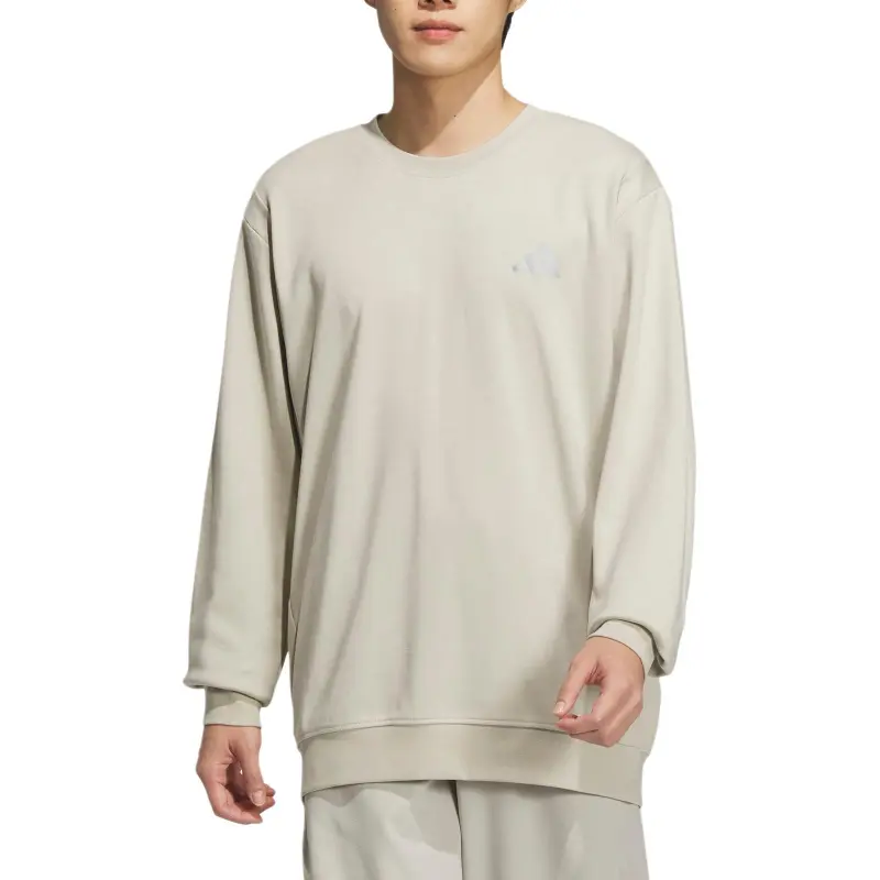 Adidas FW24 M TRANS CREW1 Sweatshirt Men's Light Sesame Earth Gray-1