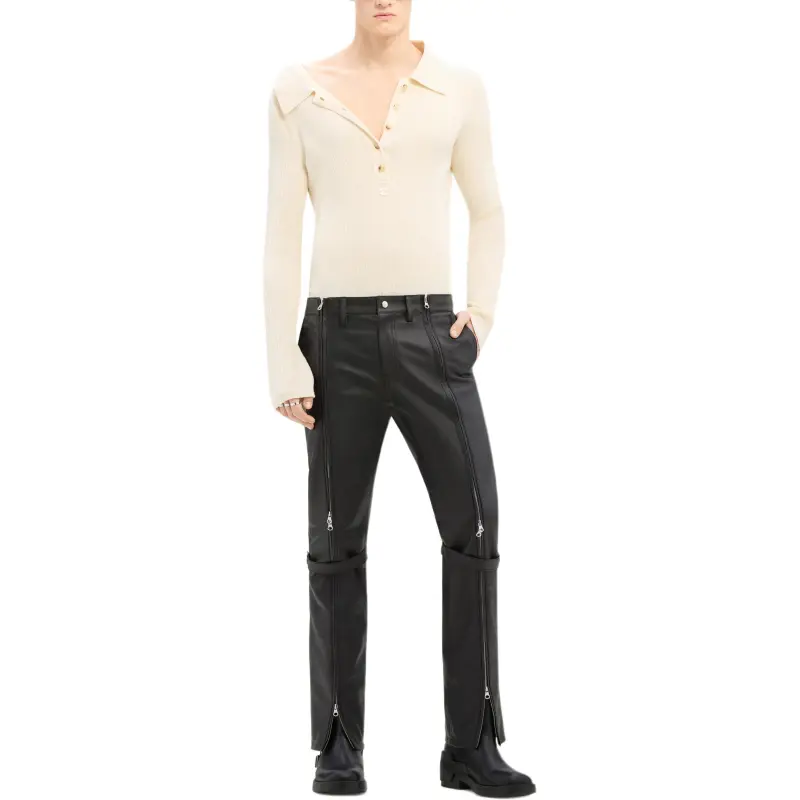 COURREGES Multi Buttons Light Wool Polo-1