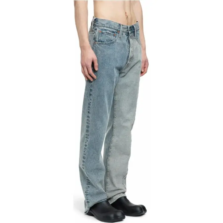 MM6 Maison Margiela Distressed Tapered Leg Jeans-3
