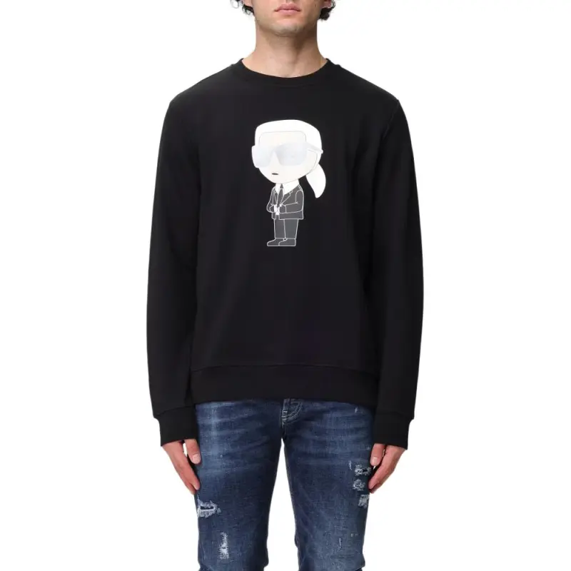 KARL LAGERFELD / Karl Lagerfeld Jeans Ikonik Karl Printed Crewneck Sweatshirt-4
