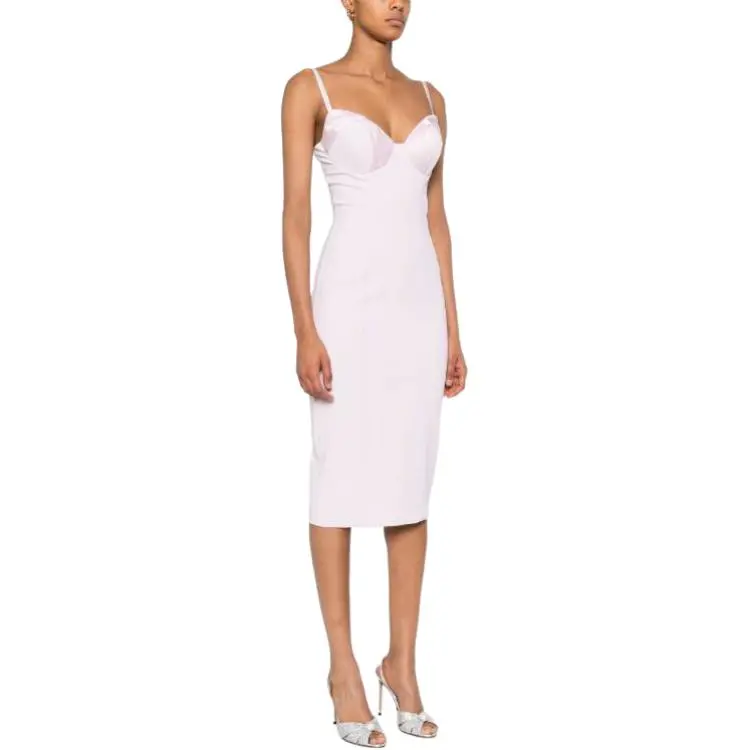 Elisabetta Franchi Satin bow Crepe Midi Dress-3