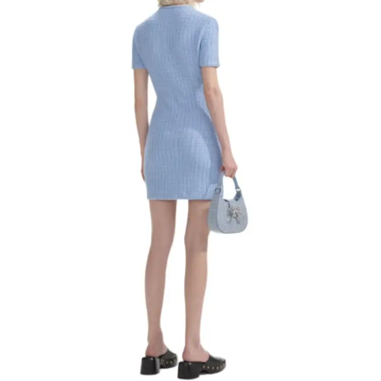 Self portrait Tweed Knitted Mini Dress-3