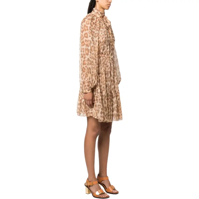 Zimmermann Long Sleeved Dress Women's Brown-3