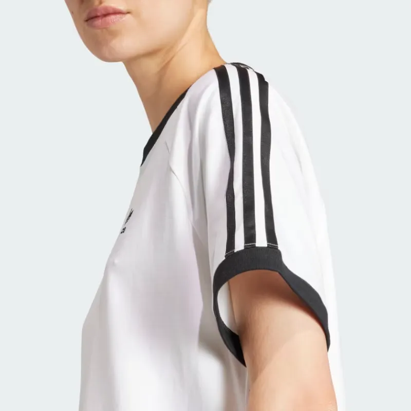 Adidas Originals 3 Stripes Raglan Dress Short Sleeved Dresses Women's White-4