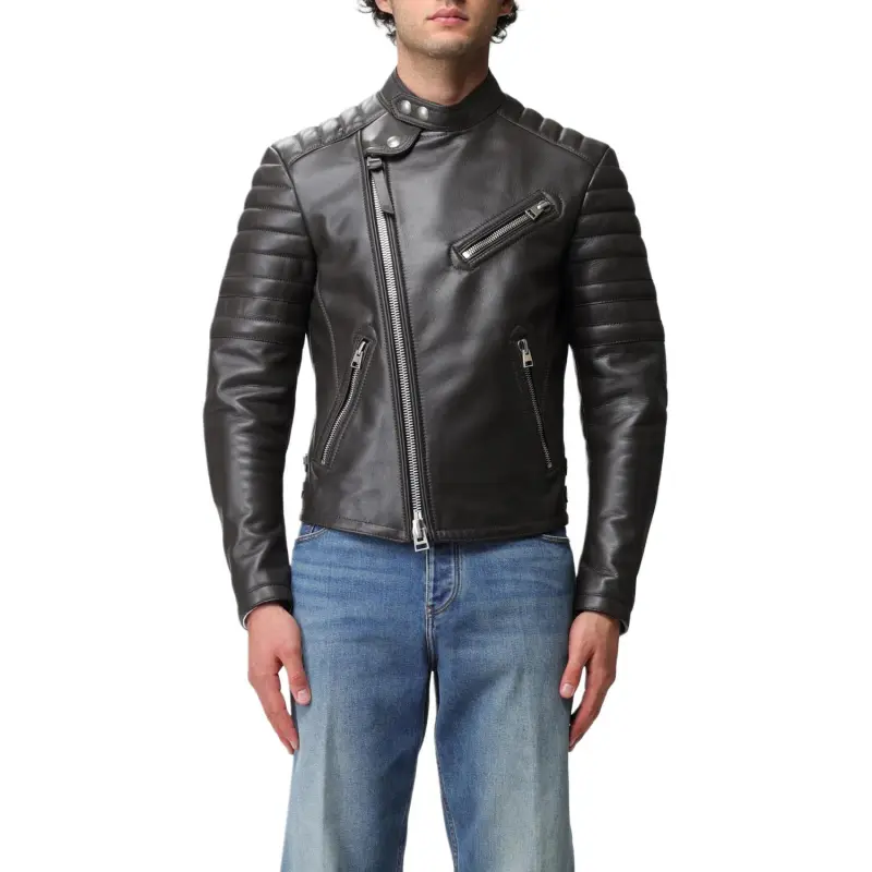 TOM FORD Leather Jackets Men Black-3