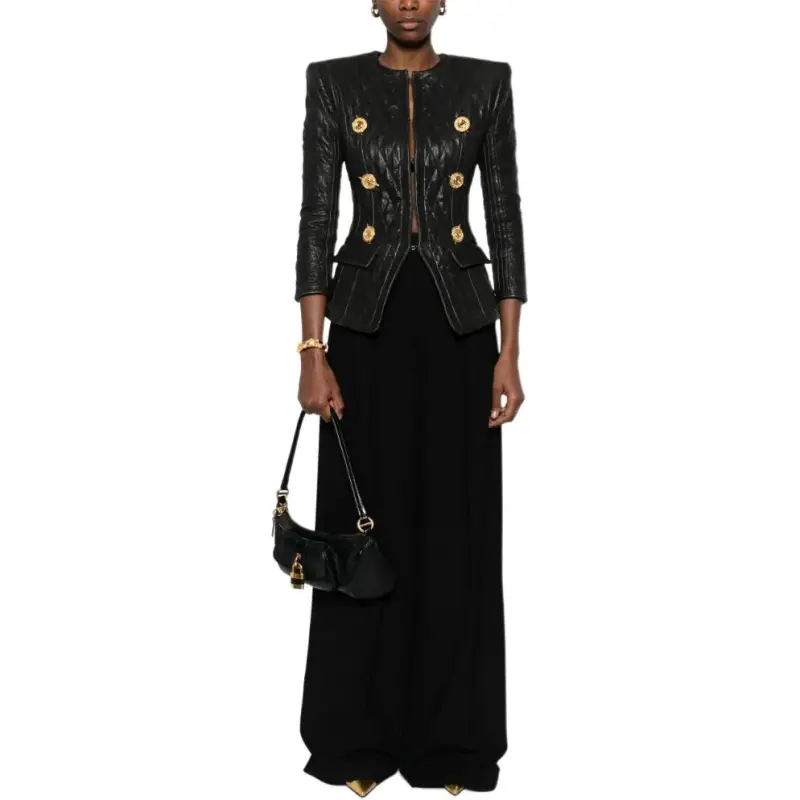 BALMAIN Quilted Leather Jacket-1
