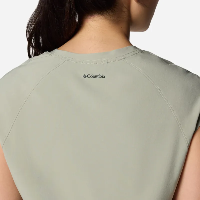 Columbia Short Sleeved Dress Women's Gray Green-3