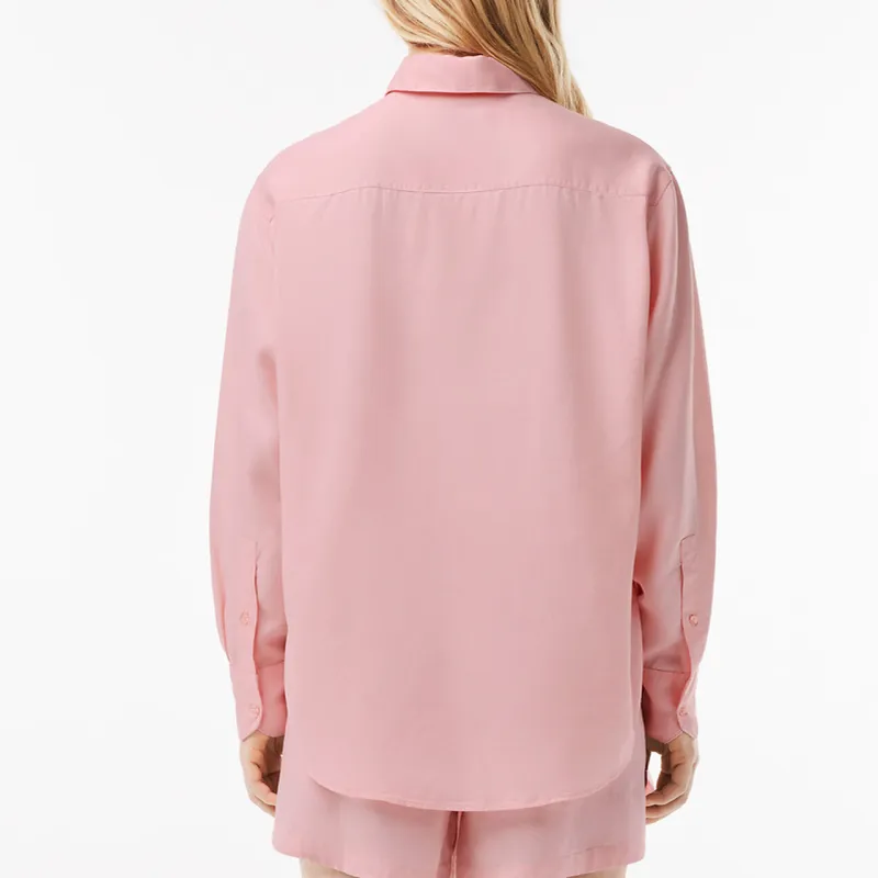 LACOSTE Logo appliqué Button up Shirt-2