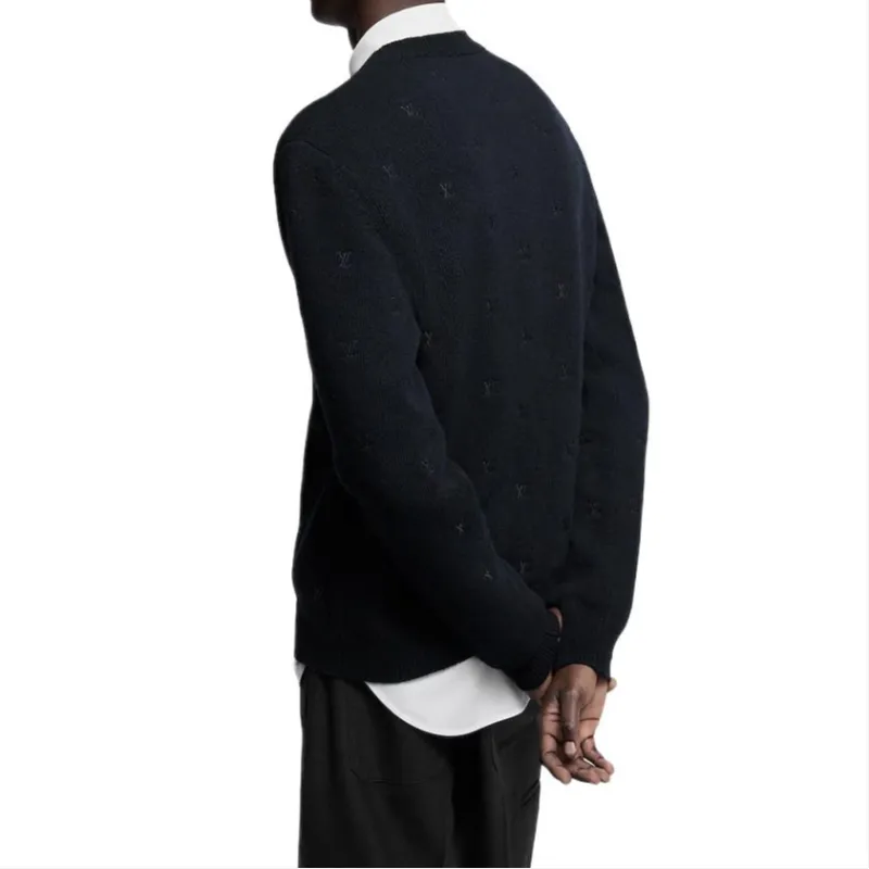 Lv Lv Blason All Over Embroidered Crewneck-4