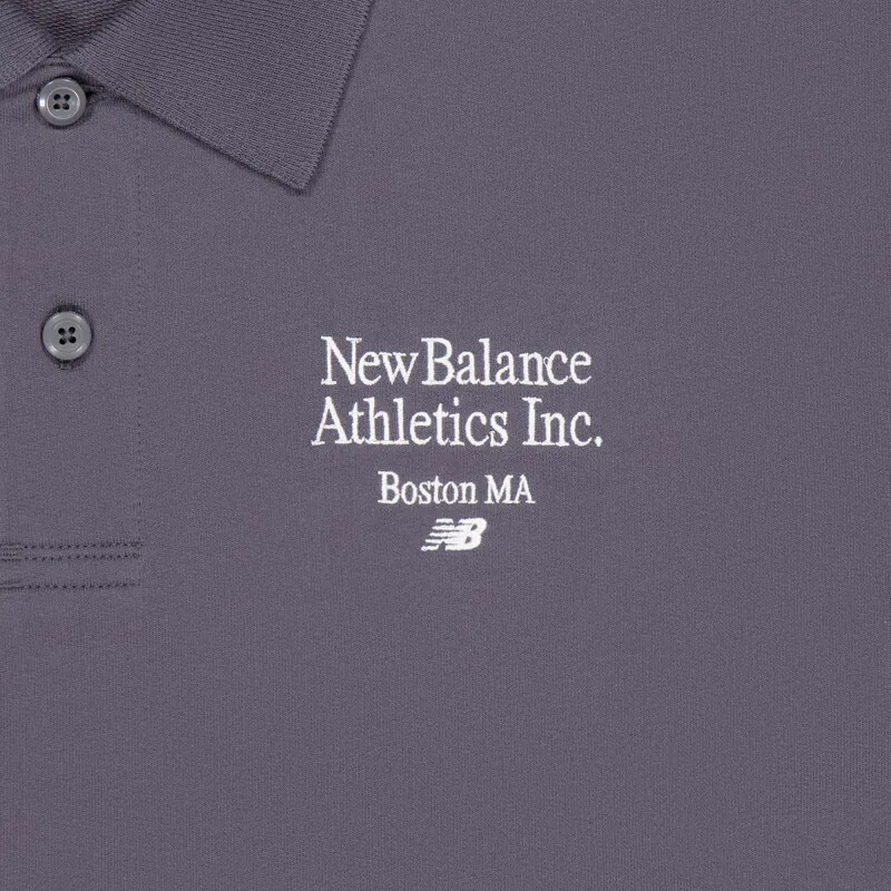 New Balance Polo Shirt Men's Gray-4