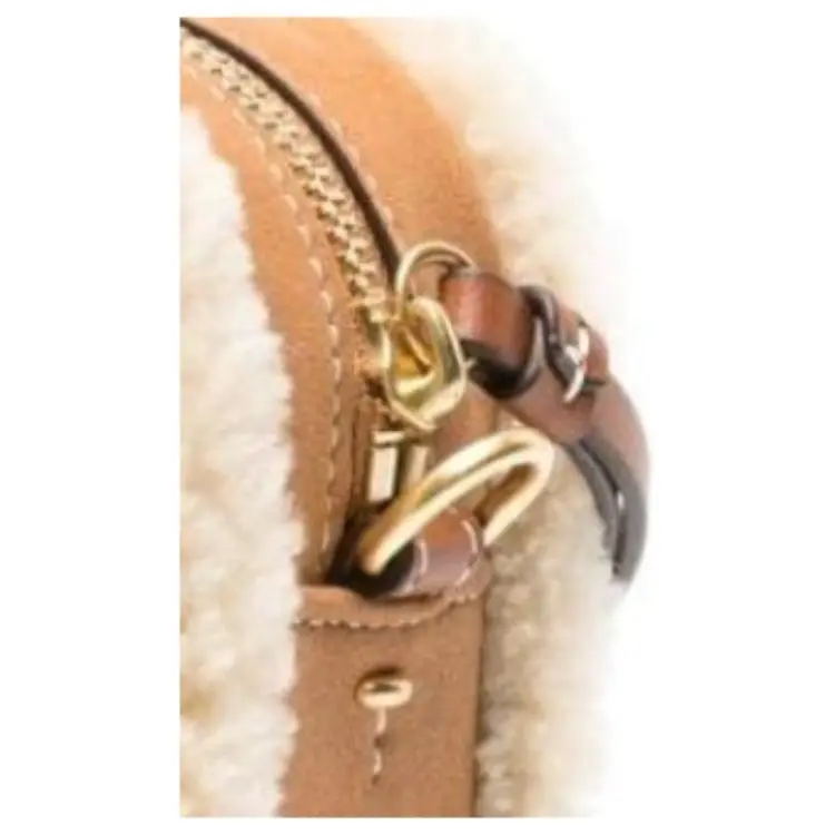 TORY BURCH Lambskin Clutch Trumpets Women's Brown-6