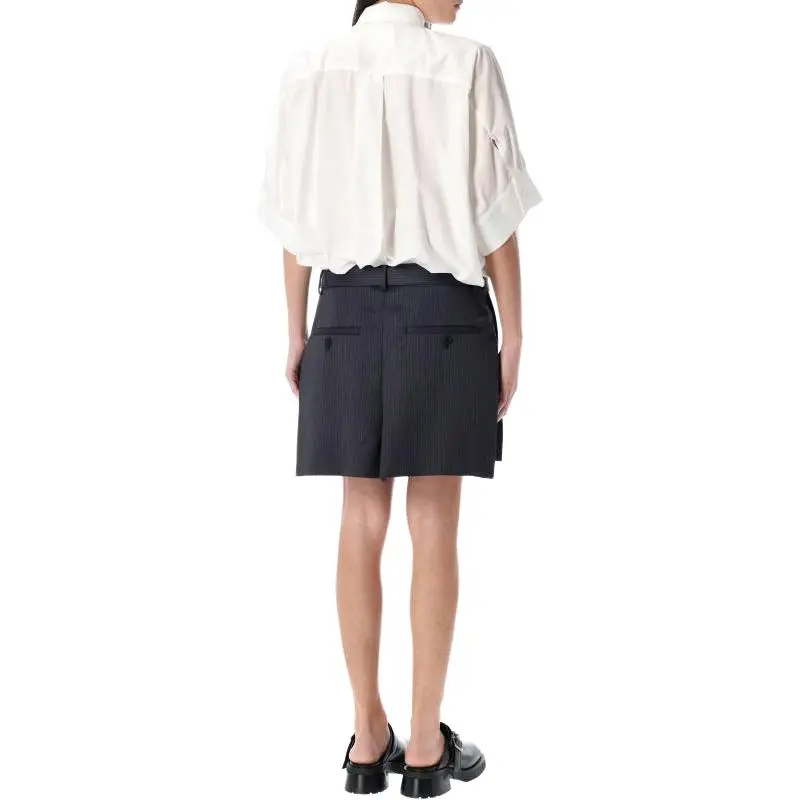 Sacai Belted Mini Shirt Dress-1