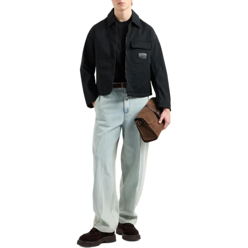 EMPORIO ARMANI Crinkle Nylon Blouson With Zip-1
