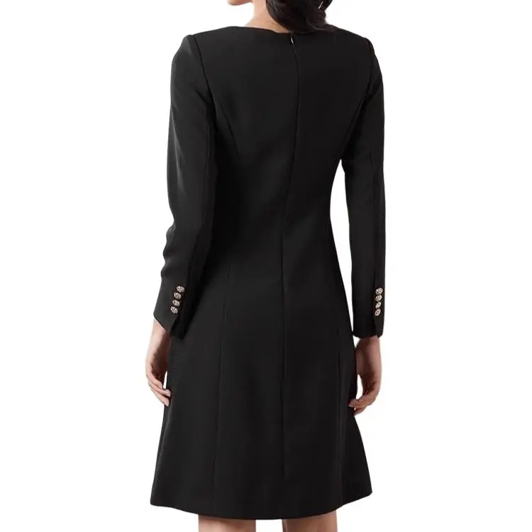 ONE SHALLOW Long Sleeved Dresses Women's Black-0