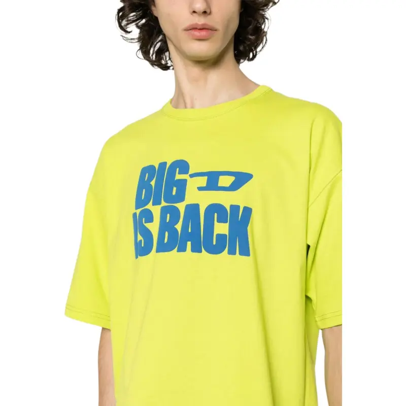DIESEL T Shirt Men's Yellow Green-4