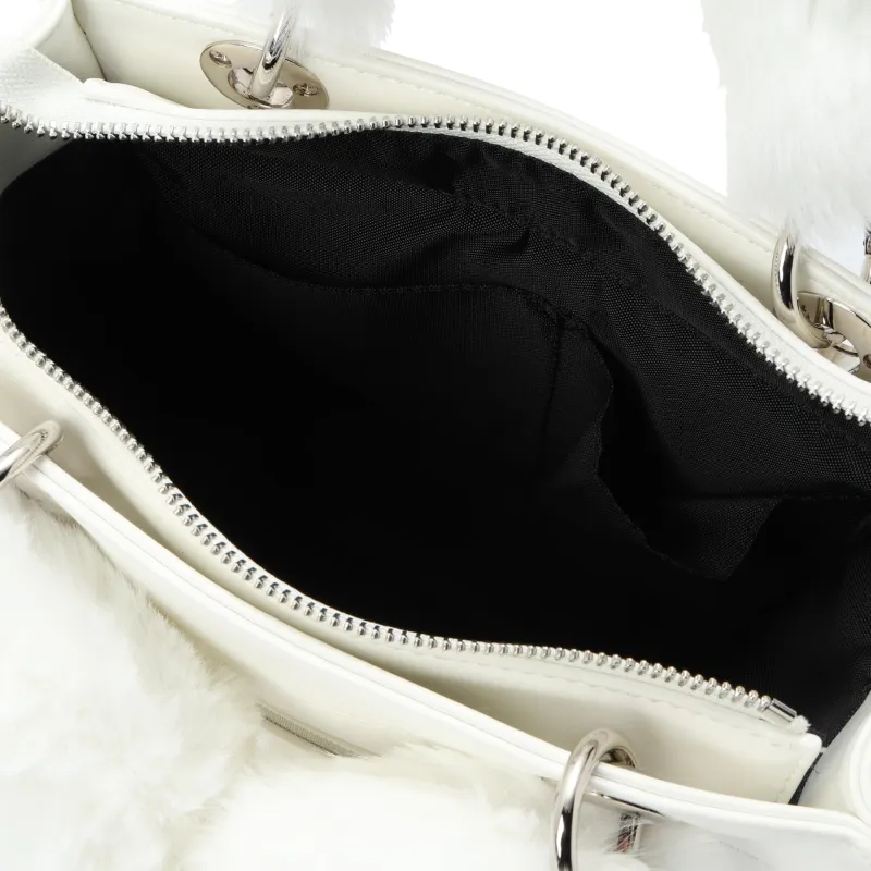 MASTER BUNNY EDITION Faux Fur Handbag Women's White-3
