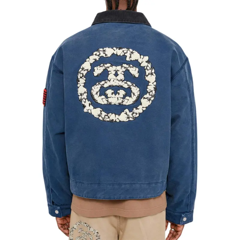 Denim Tears X Stussy Never Renege Canvas Work Jacket-6