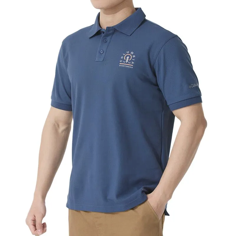 Columbia Polo Shirts Men Blue-2