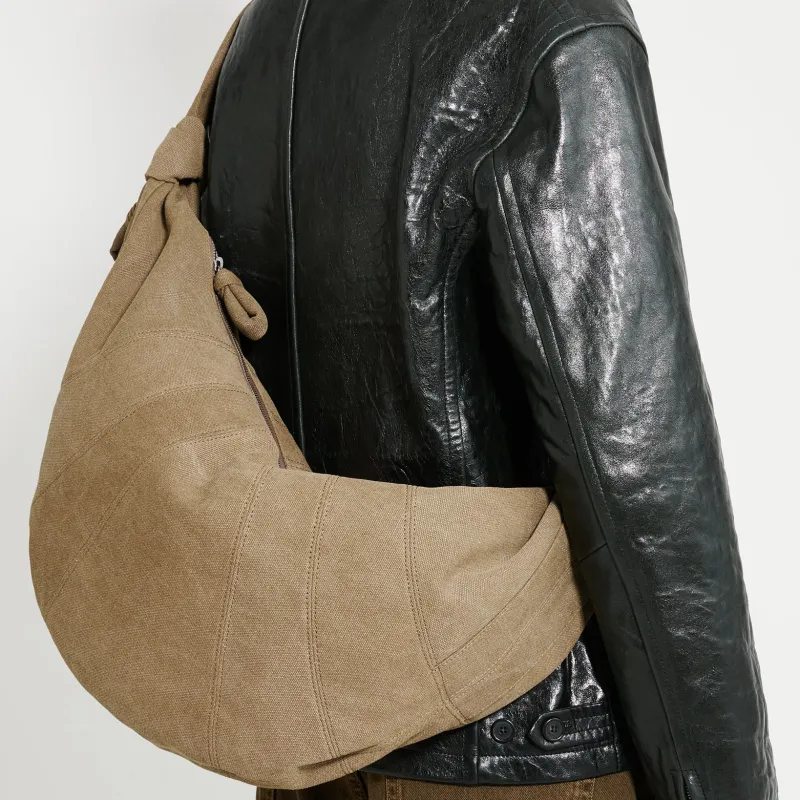 Lemaire Cotton Croissant Bag, Shoulder Bag, Crossbody Bag Tubas Women's Brown-4