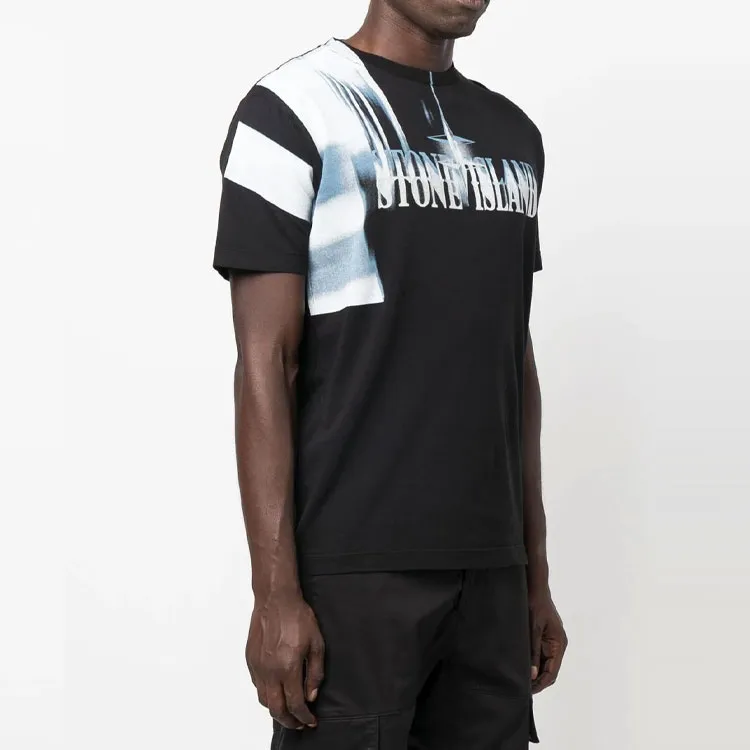 STONE ISLAND T Shirts Men Black-3