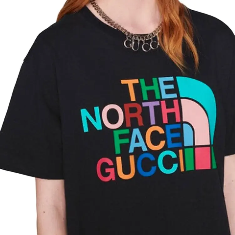 GUCCI X The North Face Cotton T shirt Black/Multicolor-4