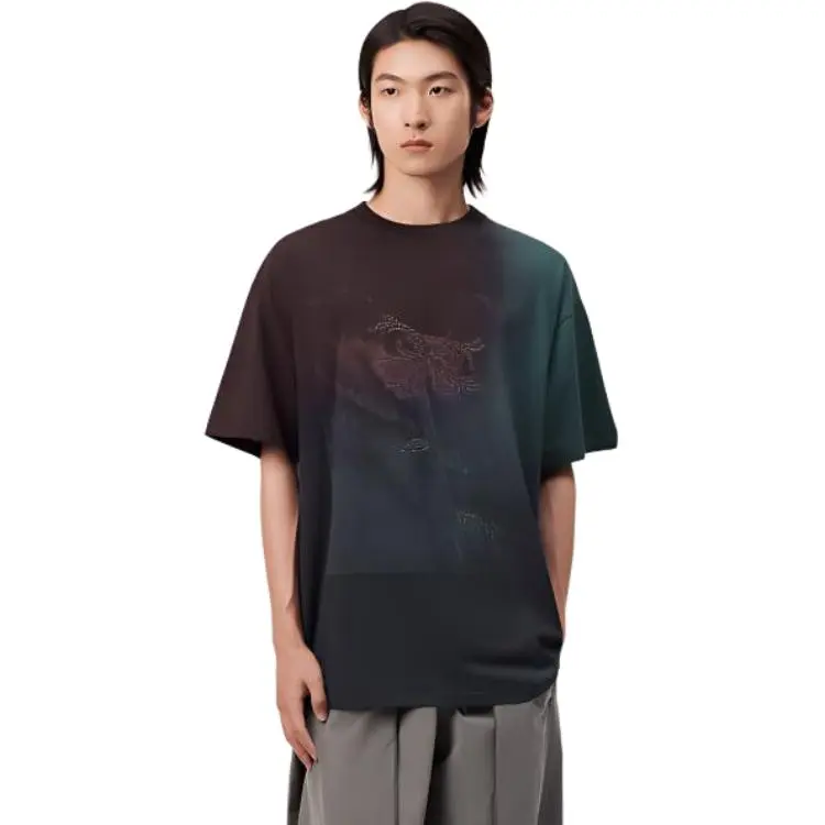 CROQUIS T Shirts Men 407 Blue Shades Mixed Color-5