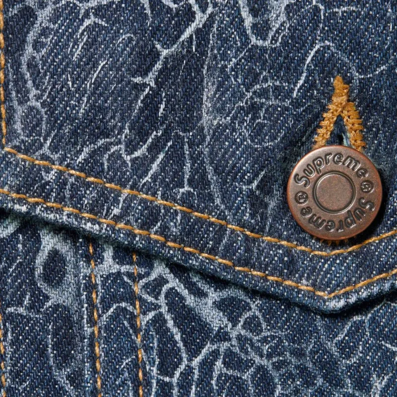 Supreme Crackle Denim Trucker Jacket-5