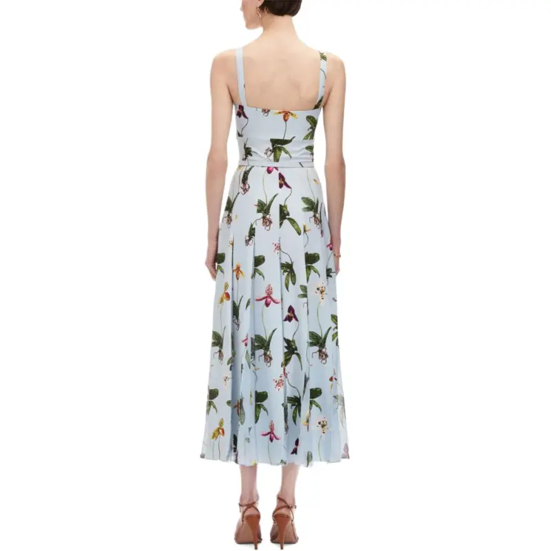 Oscar De La Renta Orchid Cady inset Maxi Dress-2