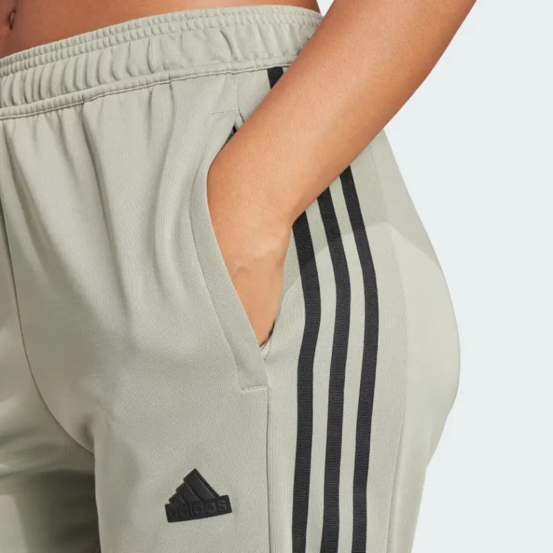 Adidas Tiro Material Mix Tracksuit Bottoms Knitted Sports Pants Women's Pebble Gray-5