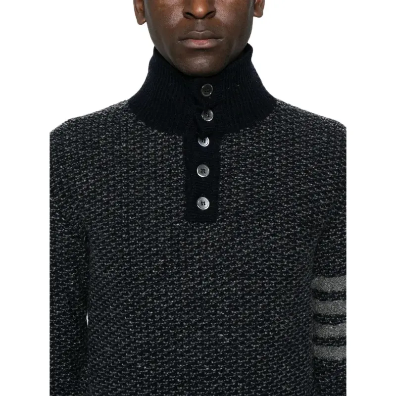 THOM BROWNE 4 Bar Tweed Sweater-4