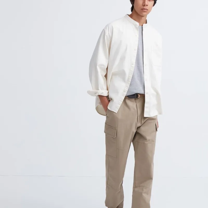 UNIQLO Cargo Pants Unisex Dark Beige-3