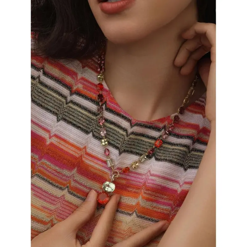 Irene Neuwirth 18K Yellow Gold Fire Opal And Tourmaline Pendant-2