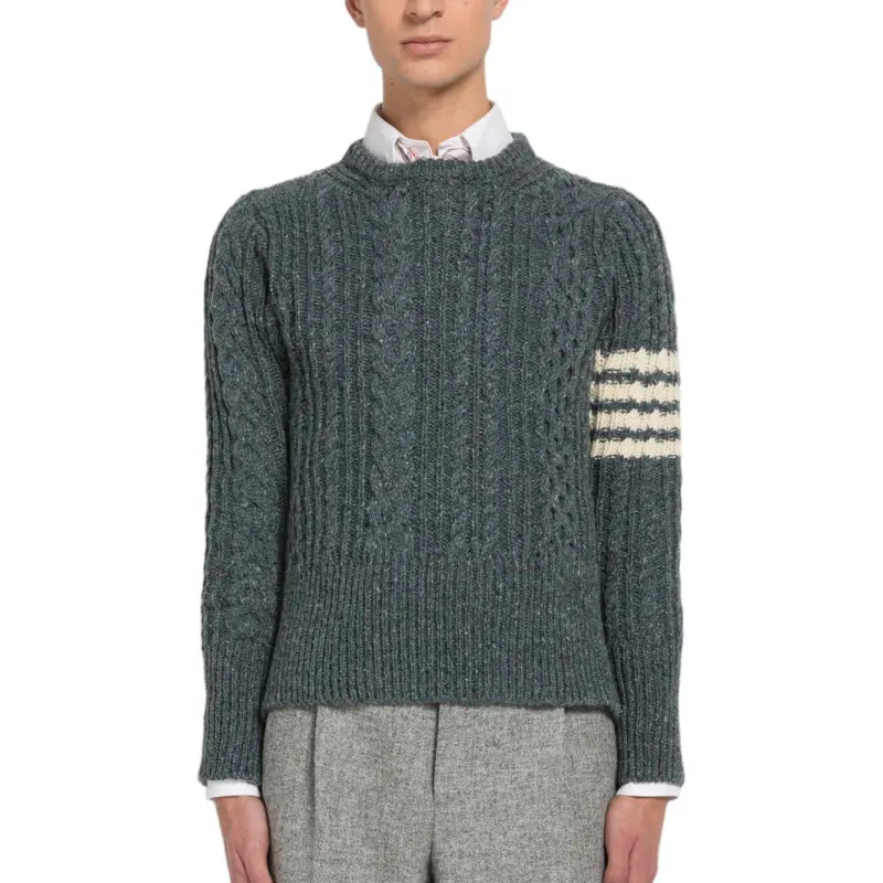 THOM BROWNE Sweaters Men Blue-4