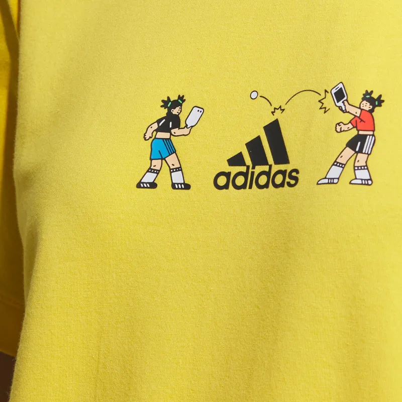 Adidas X SEEBIN Co branded SS23 T Shirt Women's Sunlight Yellow-3