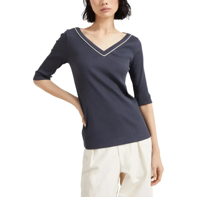 Brunello Cucinelli Monili detail T shirt-2